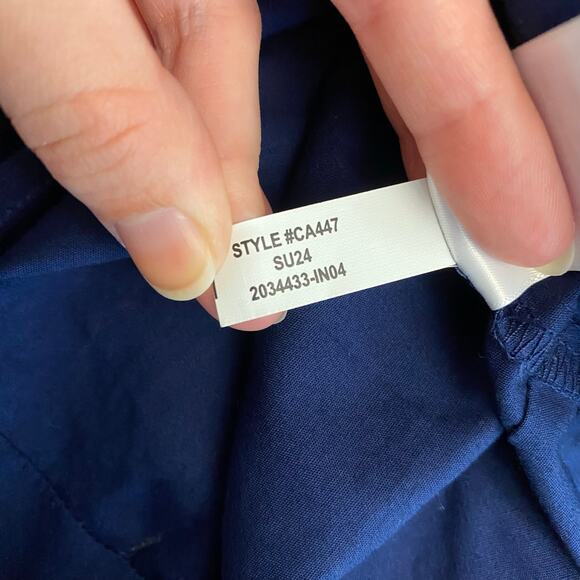 J.Crew Navy Blue Poplin Halter-Neck Mini Dress Size 2 Preppy, party,‎ casual - Picture 9 of 9